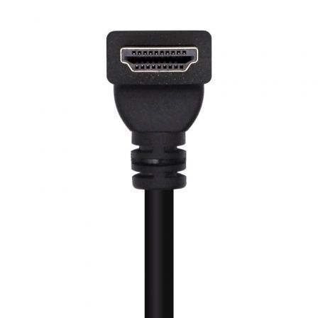Aisens Cable HDMI V2.0 Acodado Premium 4K@60Hz 18Gbps 2m Negro